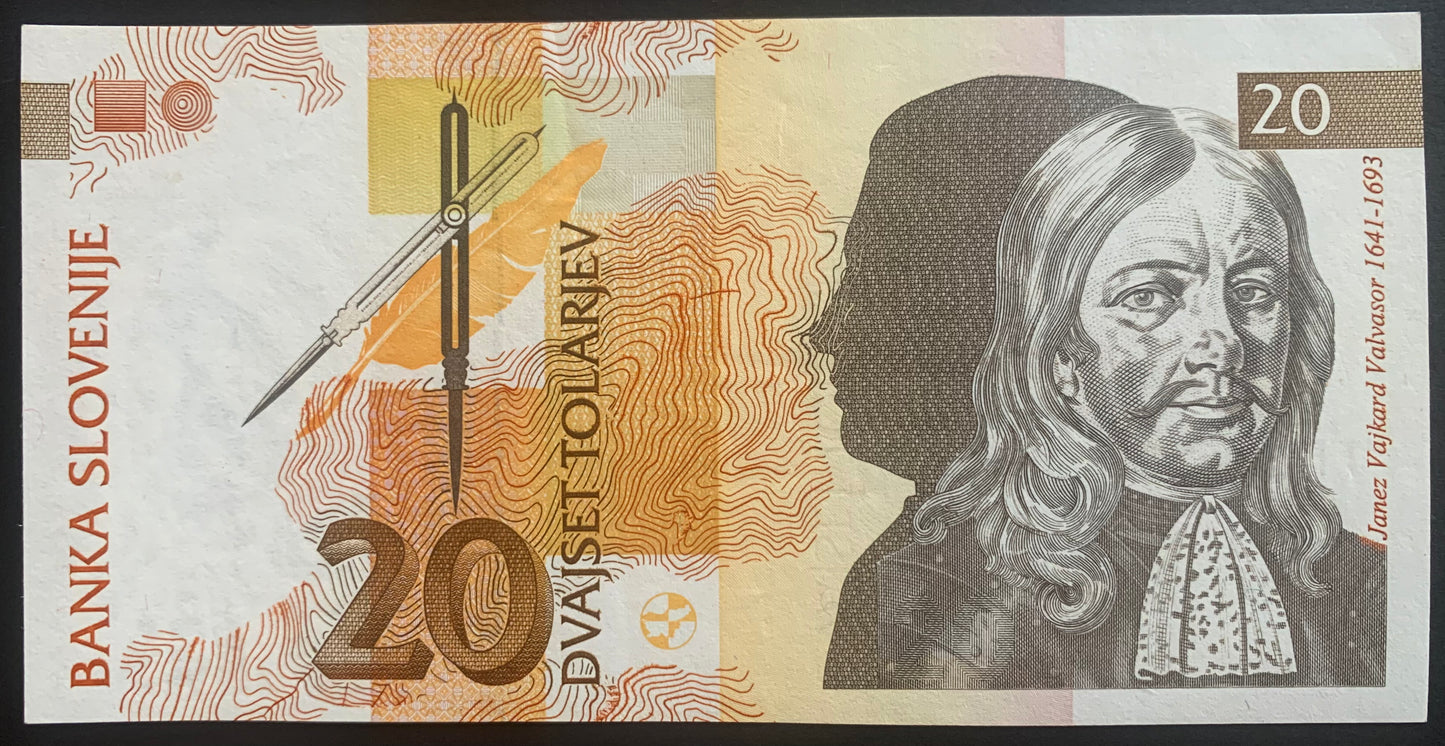 Slovenia 20 Tolarjev 1992 P-12a UNC