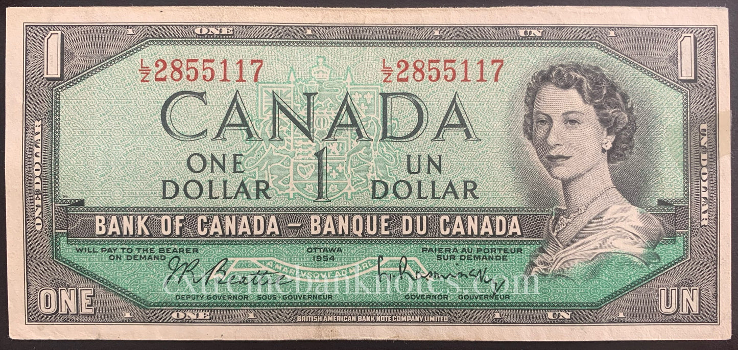 Canada 1 Dollar 1954 (1961-72) P-75b VF