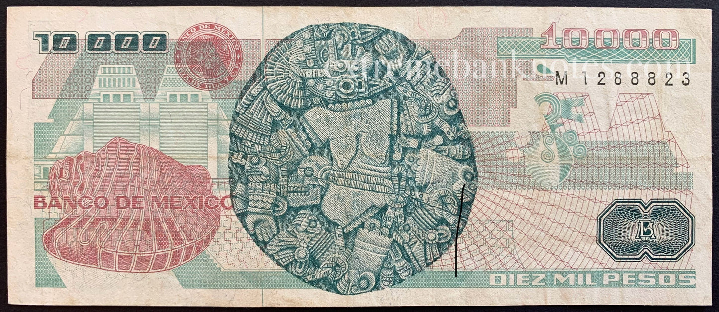 Mexico 10 000 Pesos 1988 P90b VF