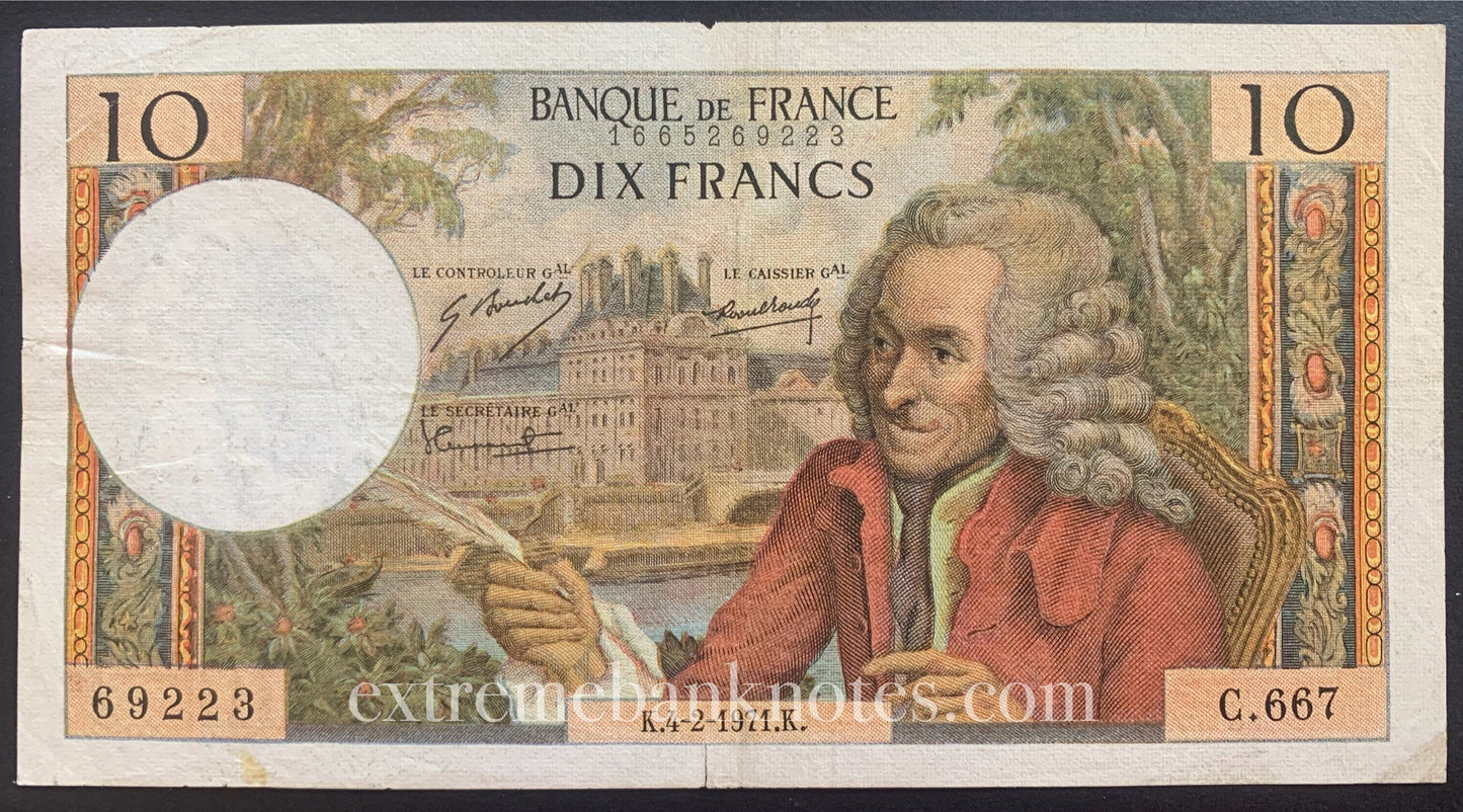 France 10 Francs 1971 P-147c F