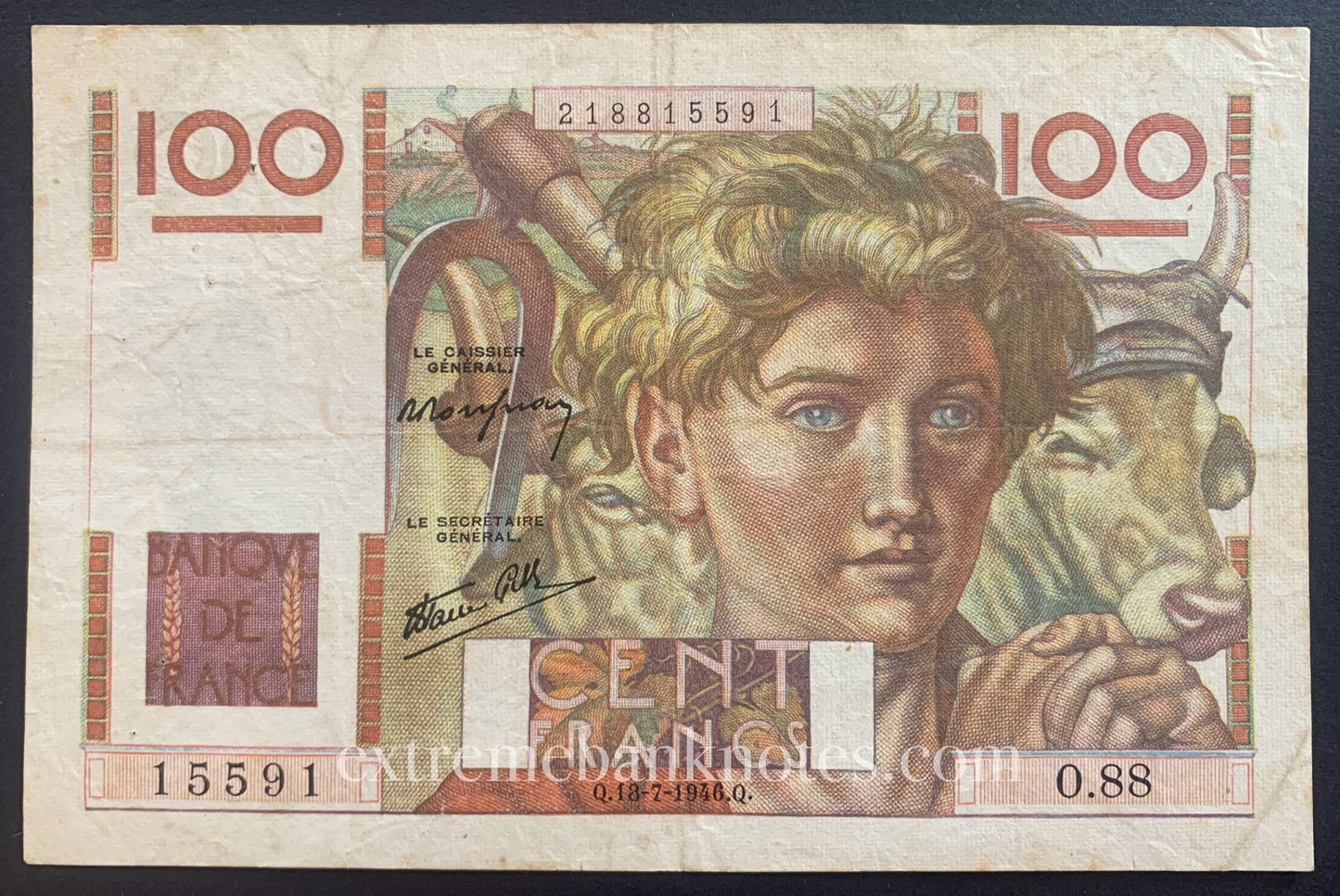 France 100 Francs 1946 P-128a F