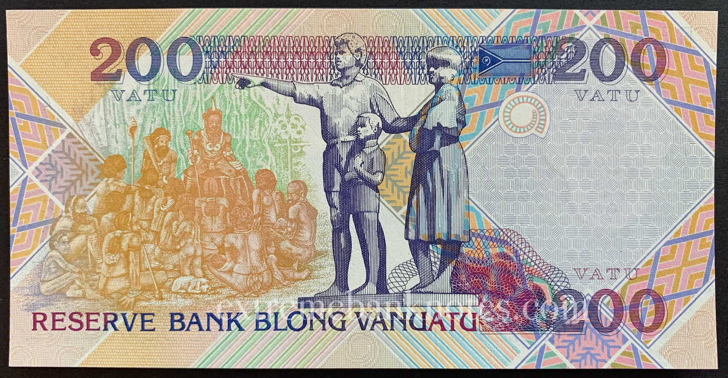 Vanuatu 200 Vatu ND (1995) P-8a UNC prefix AA