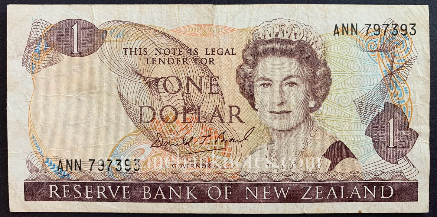 New Zealand 1 Dollar ND (1989-1992) P-169c VG
