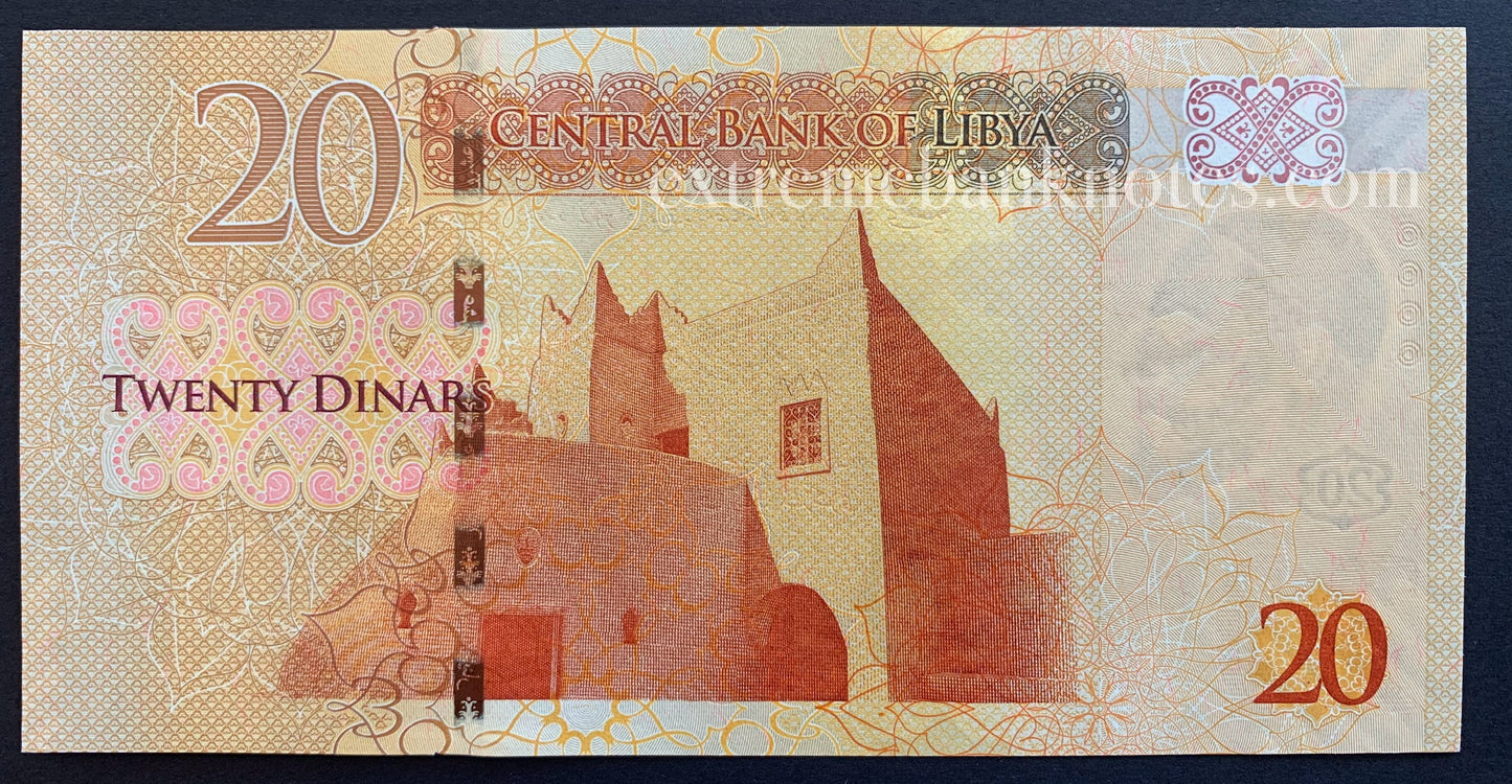 Libya 20 Dinars ND (2013) P-79 UNC