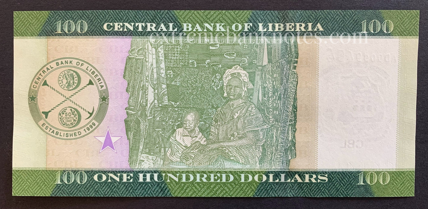 Liberia 100 Dollars 2017 P-35b UNC