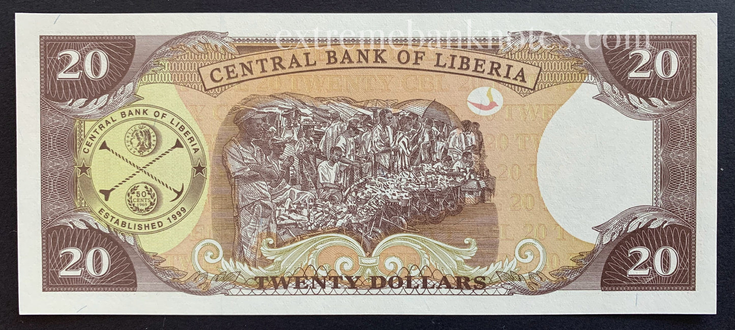 Liberia 20 Dollars 2011 P-28g UNC