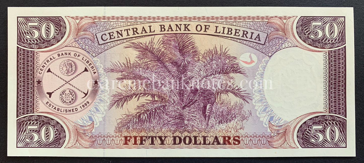 Liberia 50 Dollars 2011 P-29g UNC