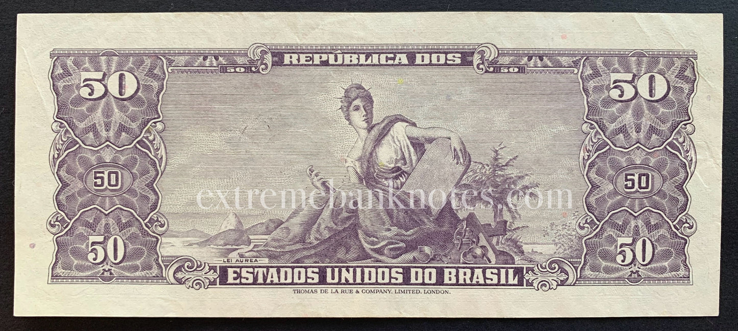 Brazil 5 Centavos ND (1967) P-184b VF (overprint on 50 Cruzeiros)