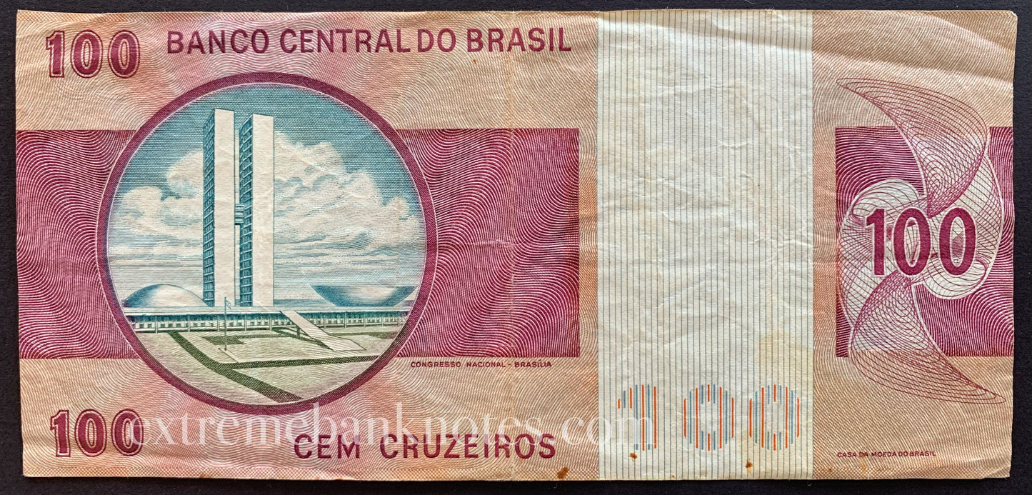 Brazil 100 Cruzeiros ND (1974) P-195Aa.1 VF