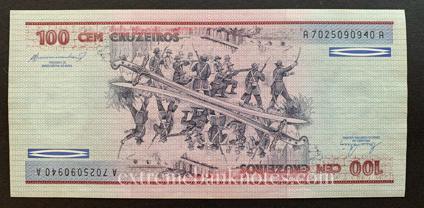 Brazil 100 Cruzeiros ND (1984) P-198b UNC