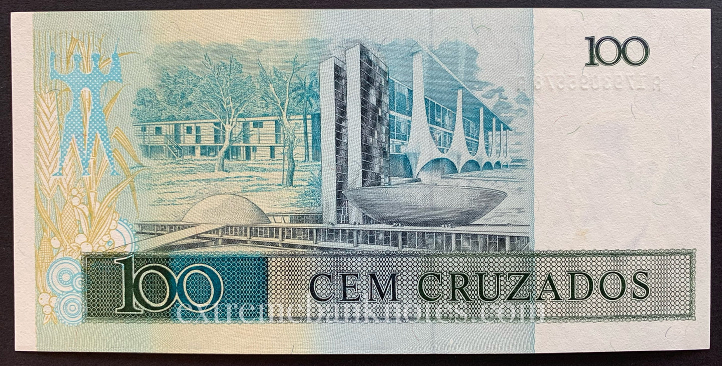 Brazil 100 Cruzados ND (1987) P-211c UNC