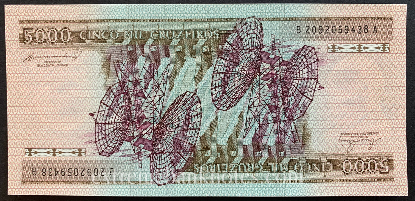Brazil 5000 Cruzeiros ND (1984) P-202c UNC