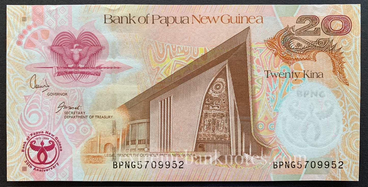 Papua New Guinea 20 Kina 2008 P-36 UNC