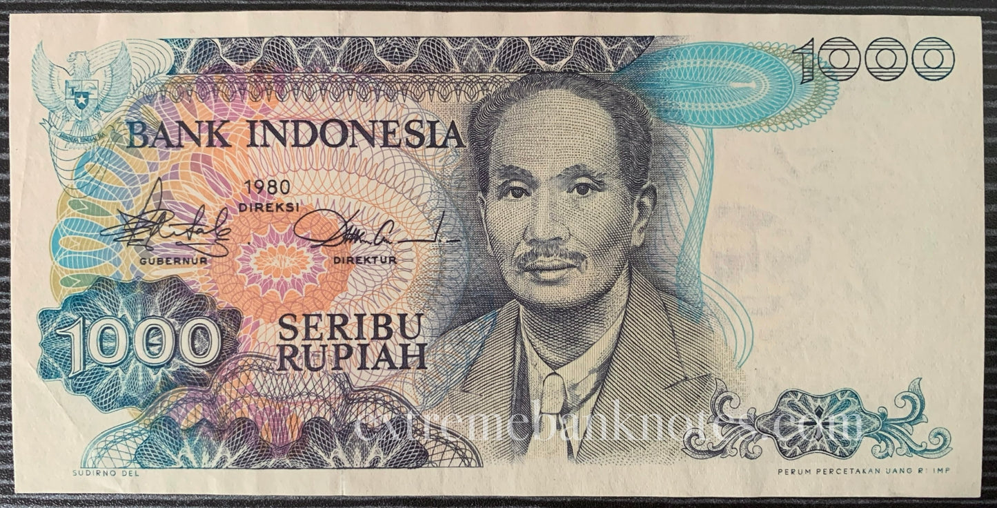 Indonesia 1000 Rupiah 1980 P-119 VF