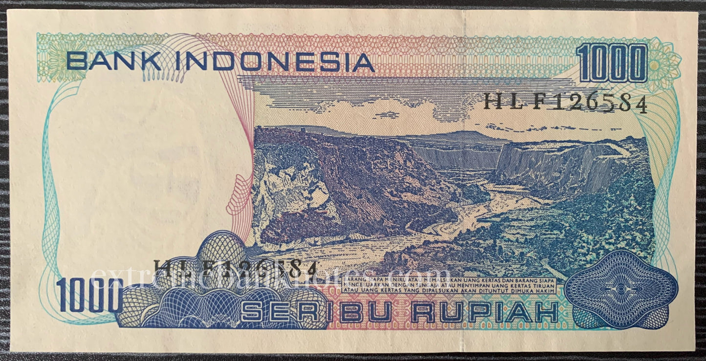 Indonesia 1000 Rupiah 1980 P-119 VF
