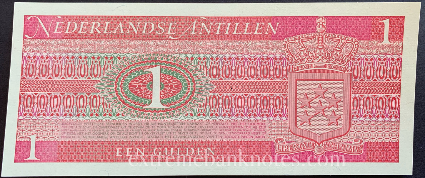 Netherlands Antilles 1 Gulden 1970 P-20 UNC