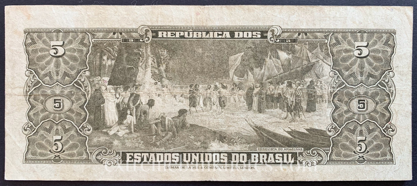 Brazil 5 Cruzeiros ND (1958) P-158d VF