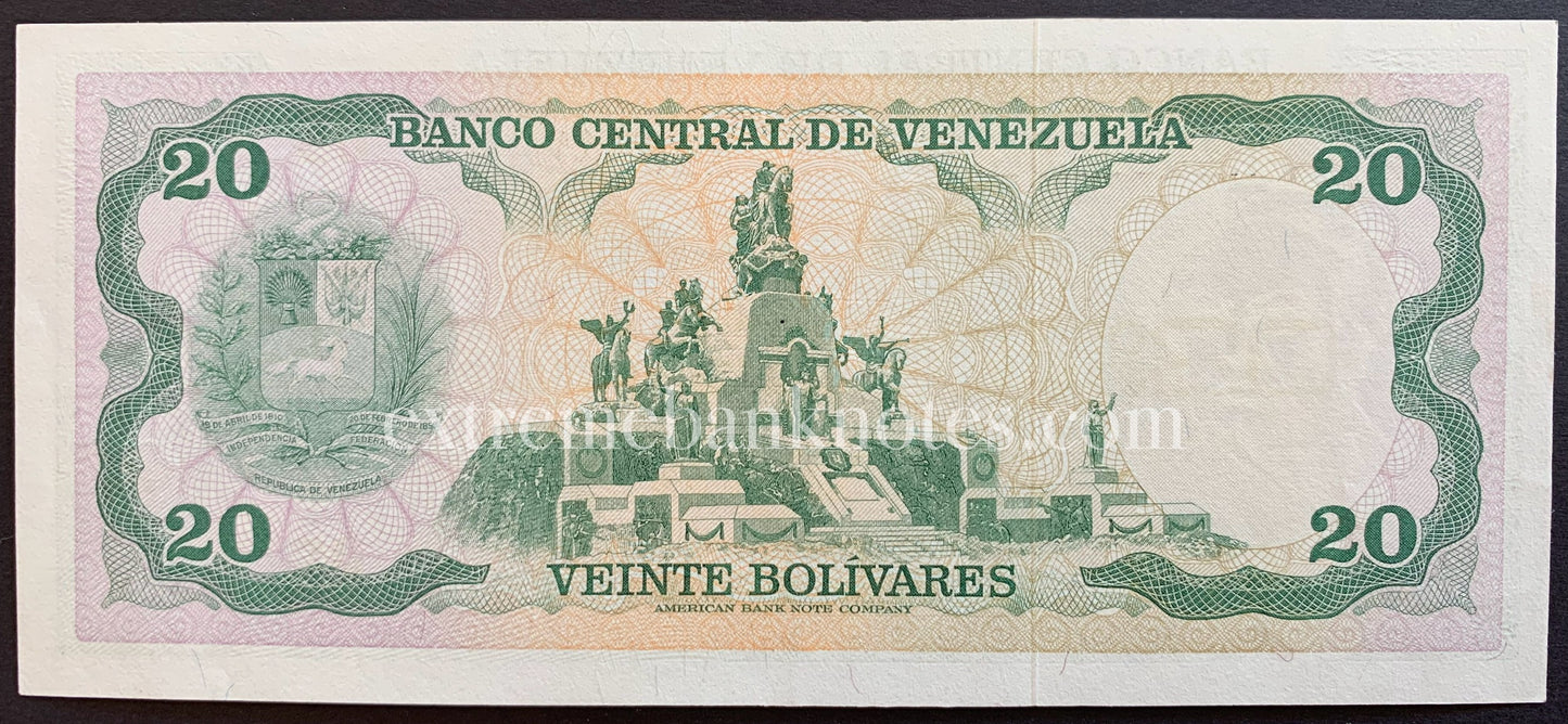 Venezuela 20 Bolivares 1977 P-53b aUNC