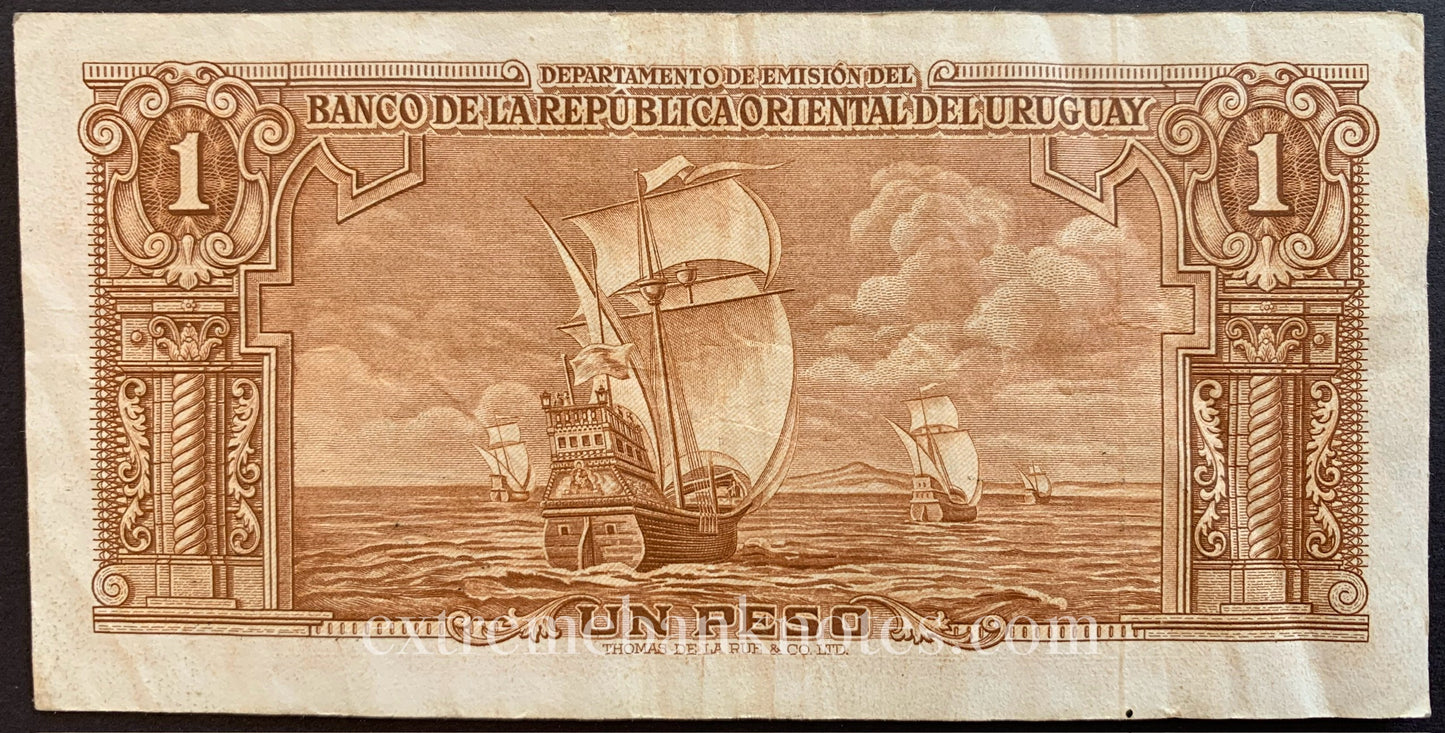 Uruguay 1 Peso ND (1948) P-35b VF