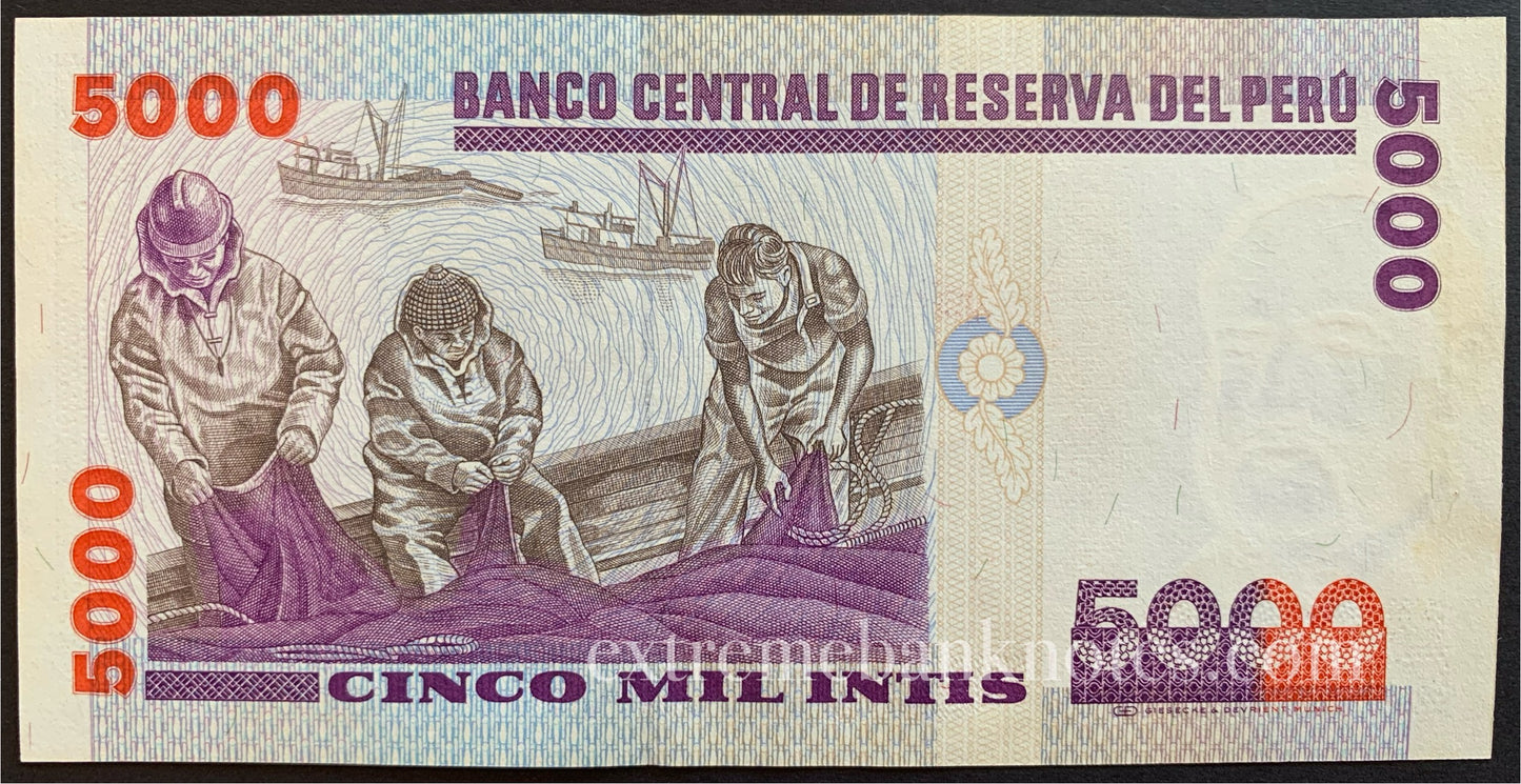 Peru 5000 Intis 1988 P-137 UNC