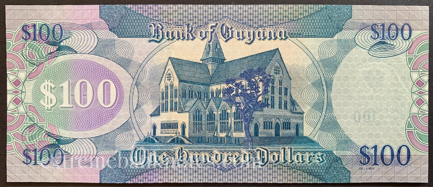 Guyana 100 Dollars ND (2016) P-36c UNC