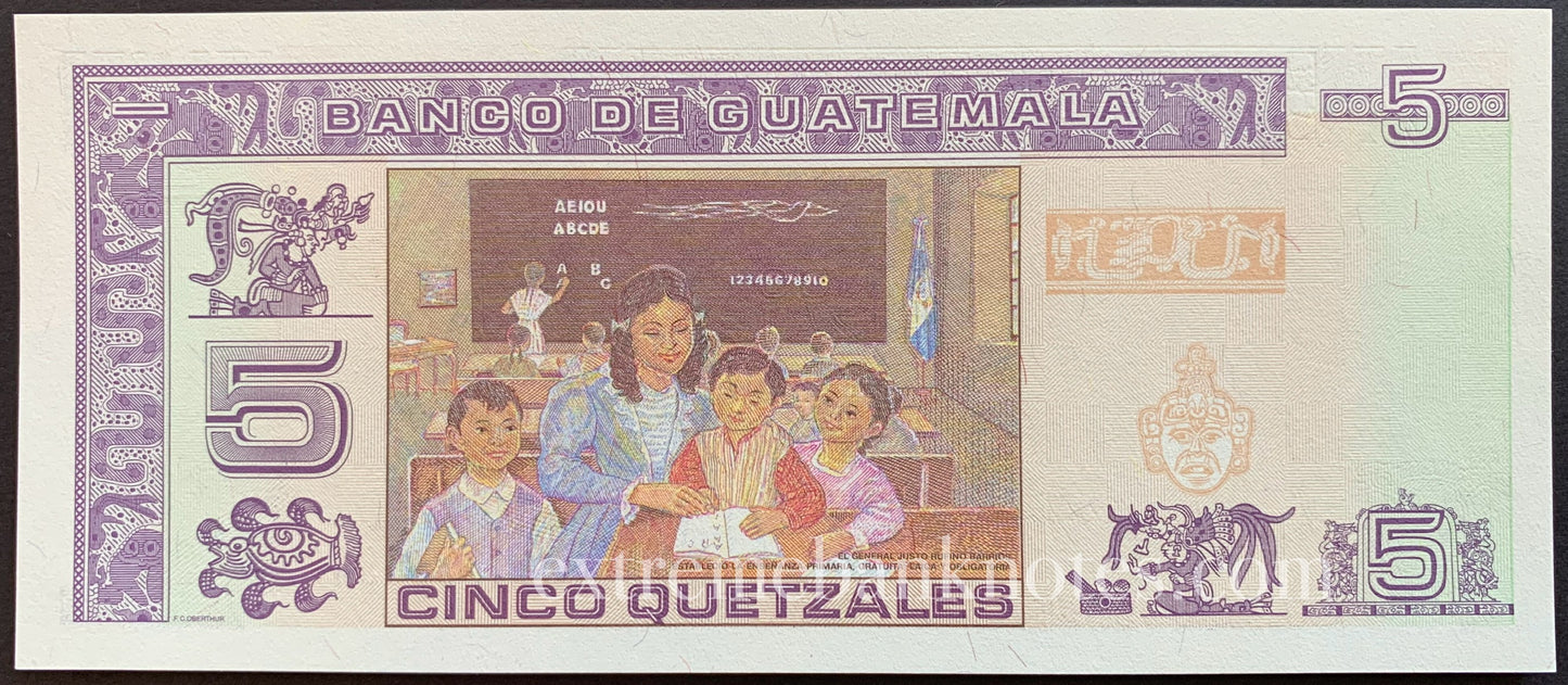 Guatemala 5 Quetzales 2006 P-106b UNC