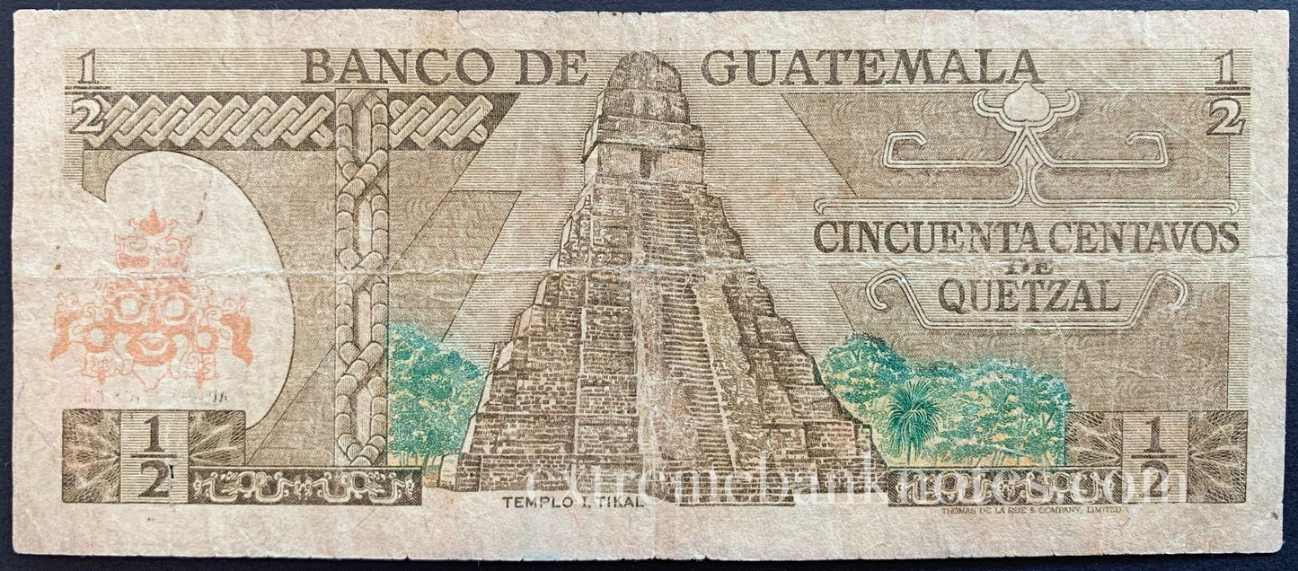 Guatemala 0.50 Quetzal 1978 P-58c F