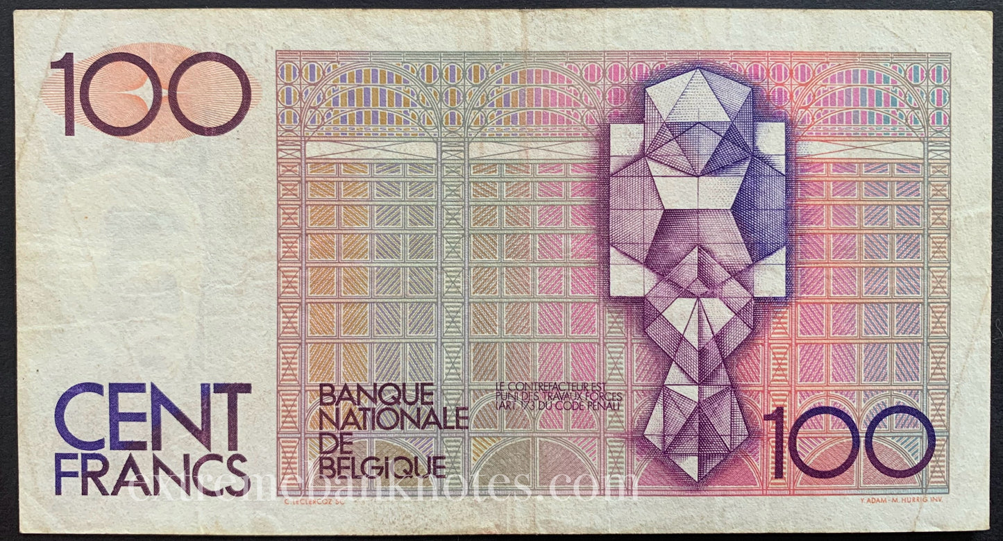Belgium 100 Frank ND (1978-1979) P-140a VF