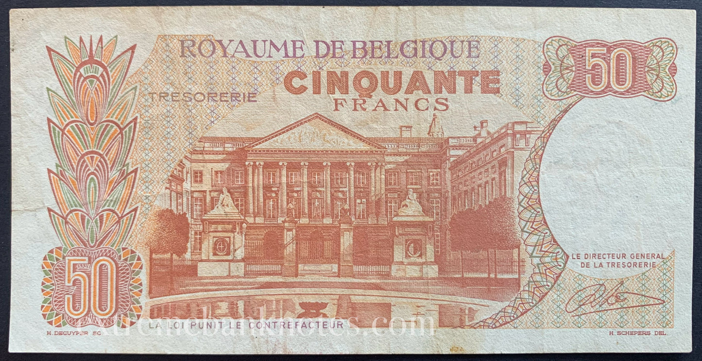 Belgium 50 Frank 1966 P-139 VF