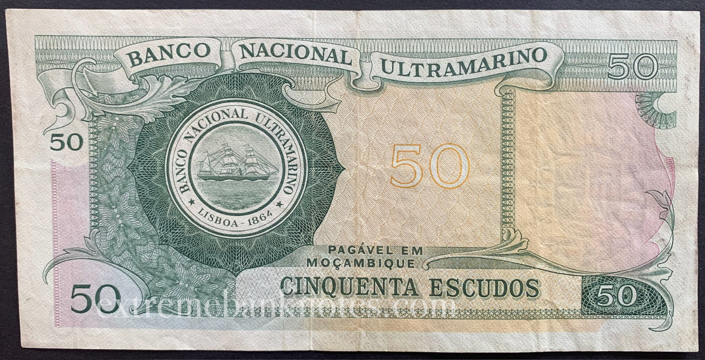 Mozambique 50 Escudos 1970 P-111 VF