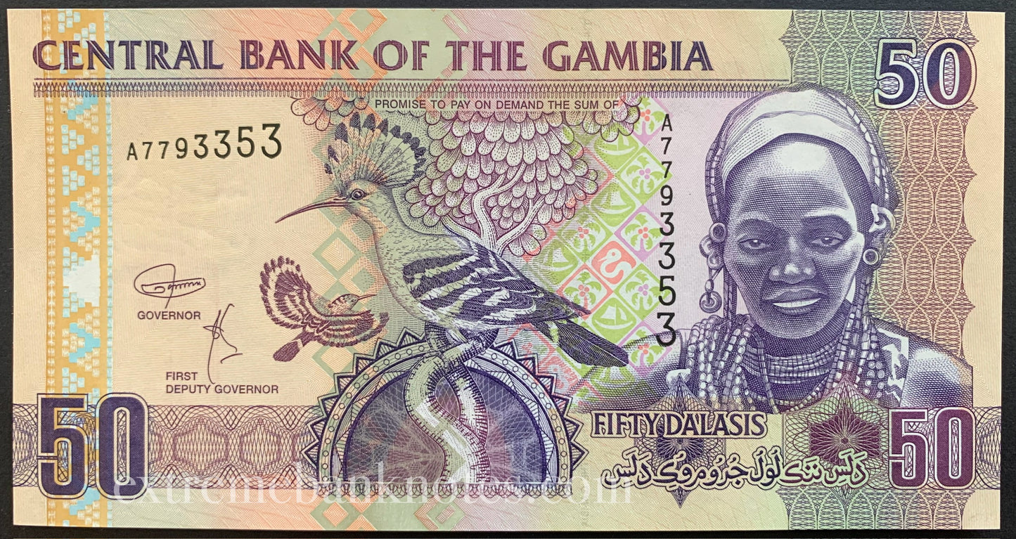 Gambia 50 Dalasis ND (2018) P-28d UNC