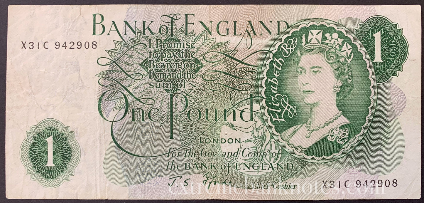 England 1 Pound ND (1966-1970) P-374e F