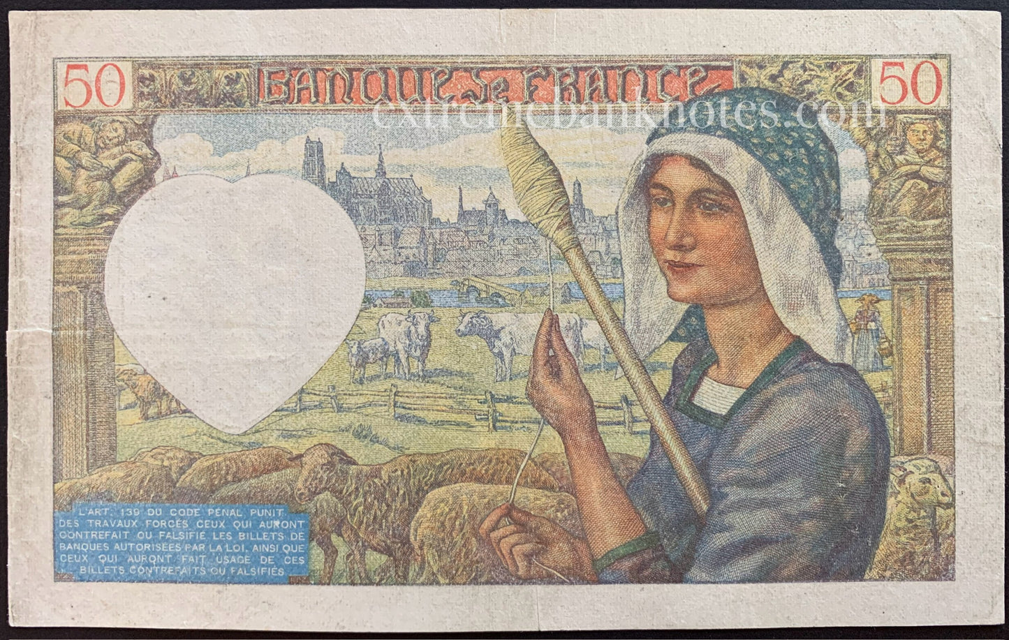 France 50 Francs 1941 P-93 F