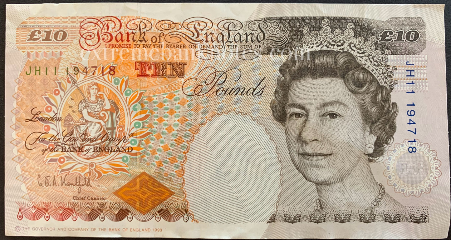 England 10 Pounds 1993 P-386a AUNC