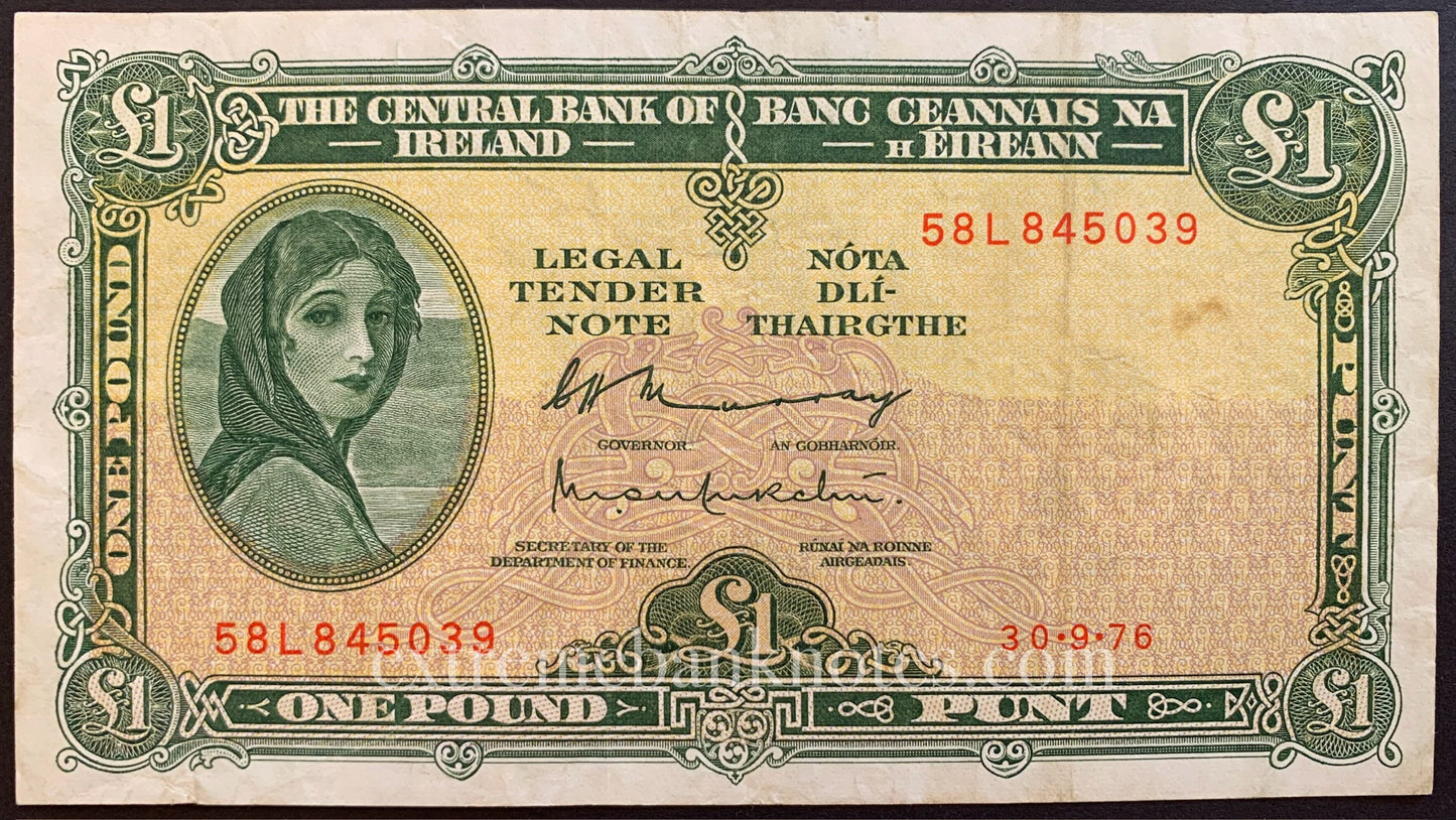 Ireland 1 Pound 1976 P-64d VF