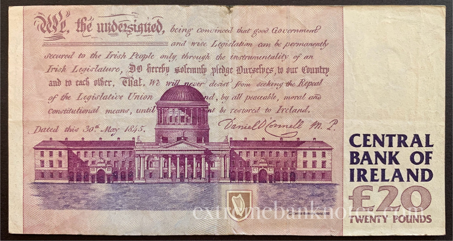 Ireland 20 Pounds 1996 P-77b VF