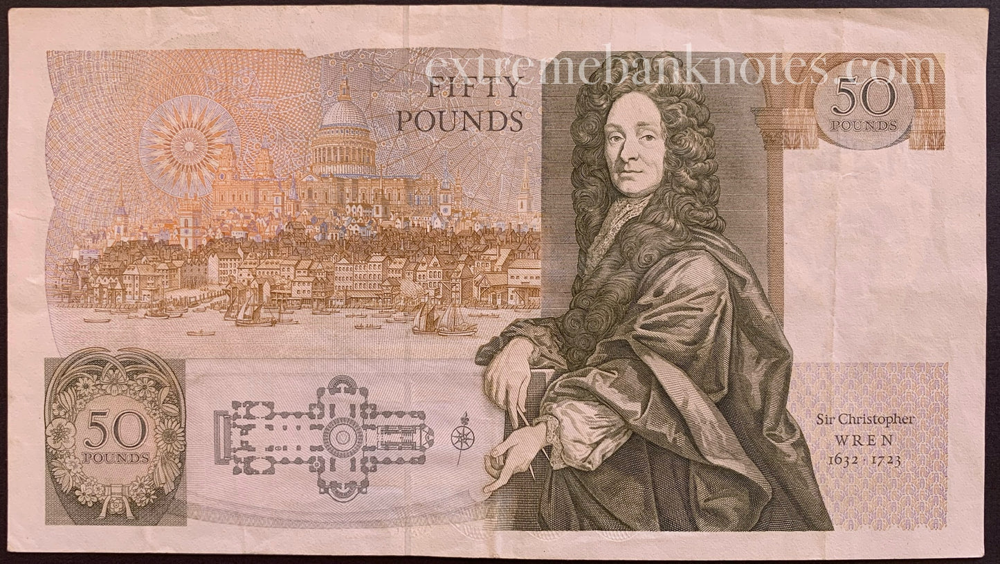 England 50 Pounds ND (1984-1986) P-381b VF