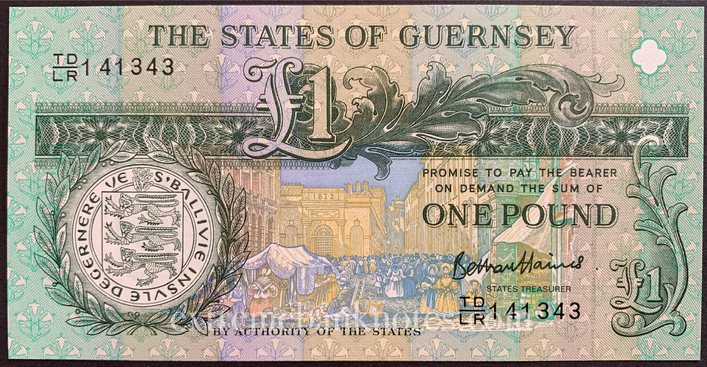 Guernsey 1 Pound 2013 P-62 UNC
