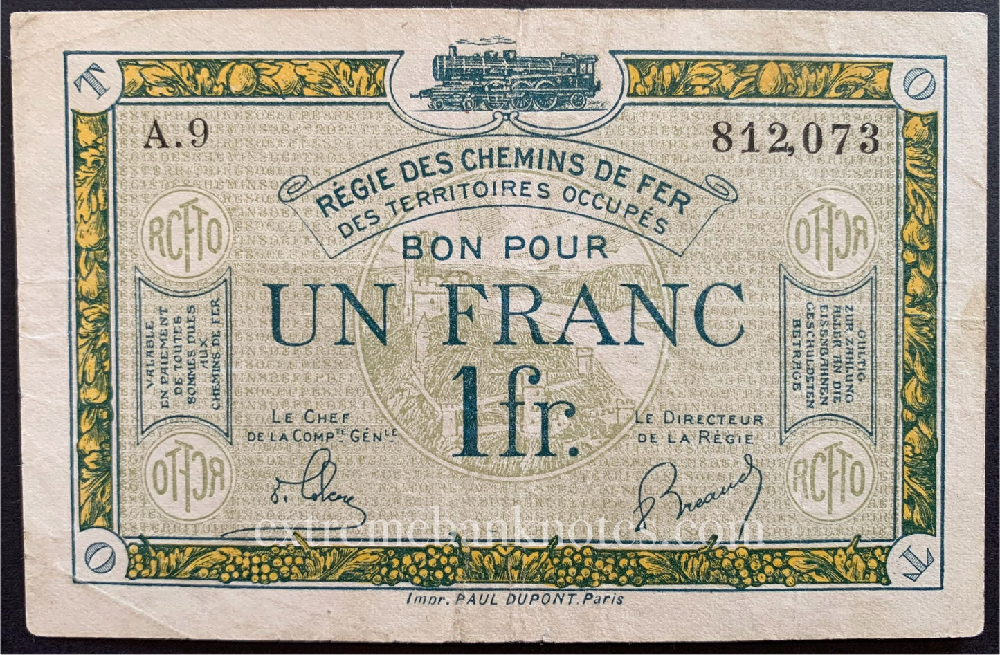 Saarland 1 Franc 1923 P-R5 VF