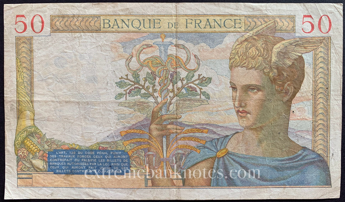 France 50 Francs 1935/36 P-81 F+
