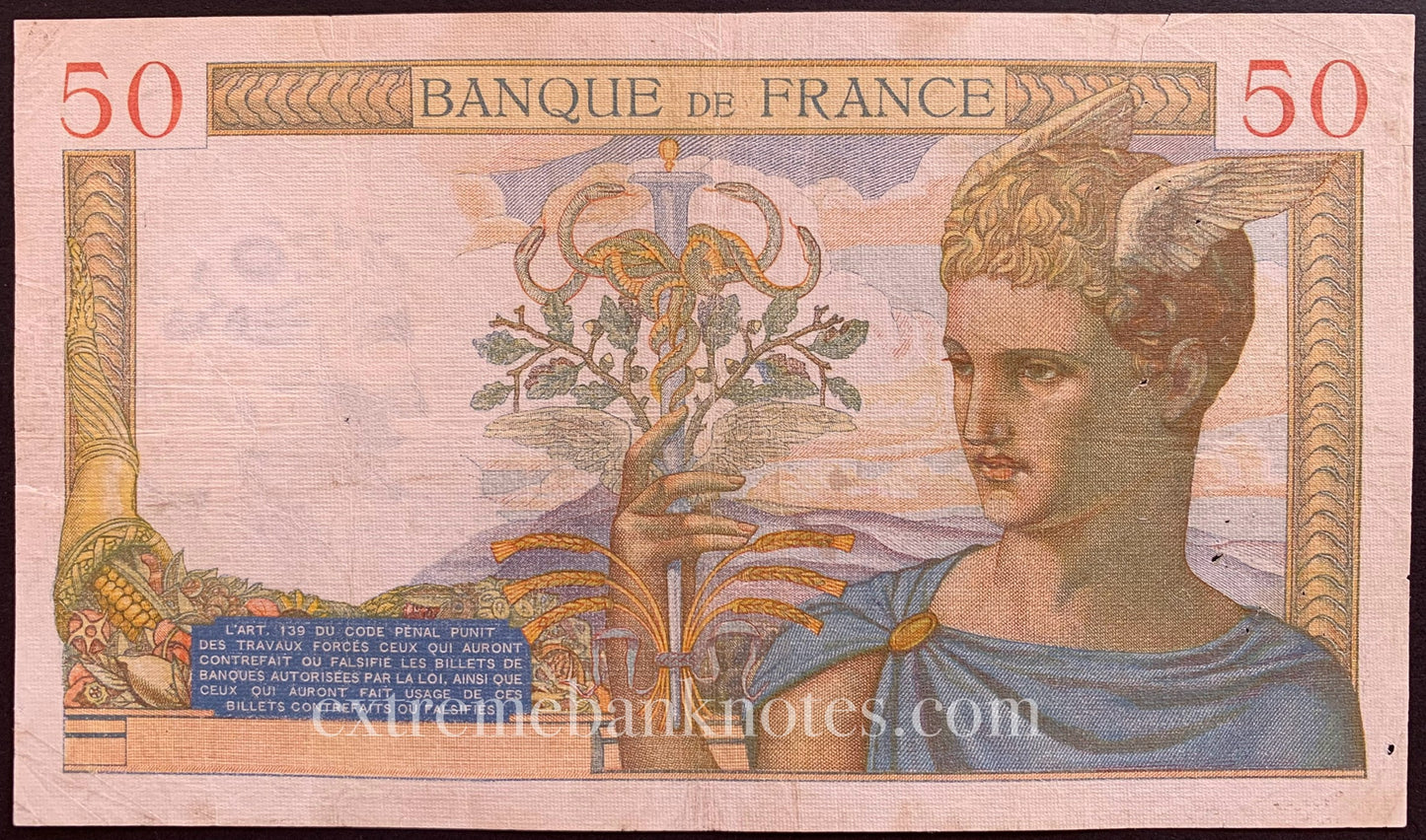 France 50 Francs 1935/36 P-81 F+