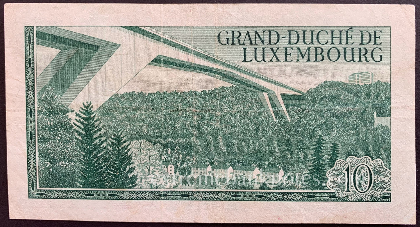 Luxembourg 10 Francs 1967 P-53 VF