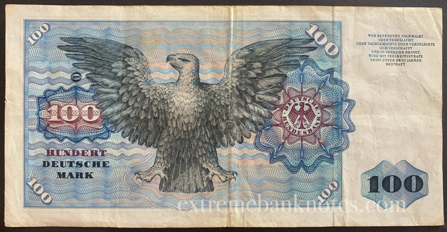 Germany 100 Mark 1970 P-34a F+/VF-
