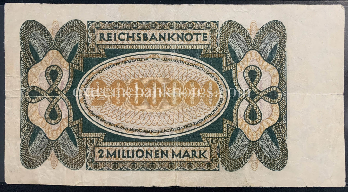 Germany 2,000,000 Mark 1923 P-89 F