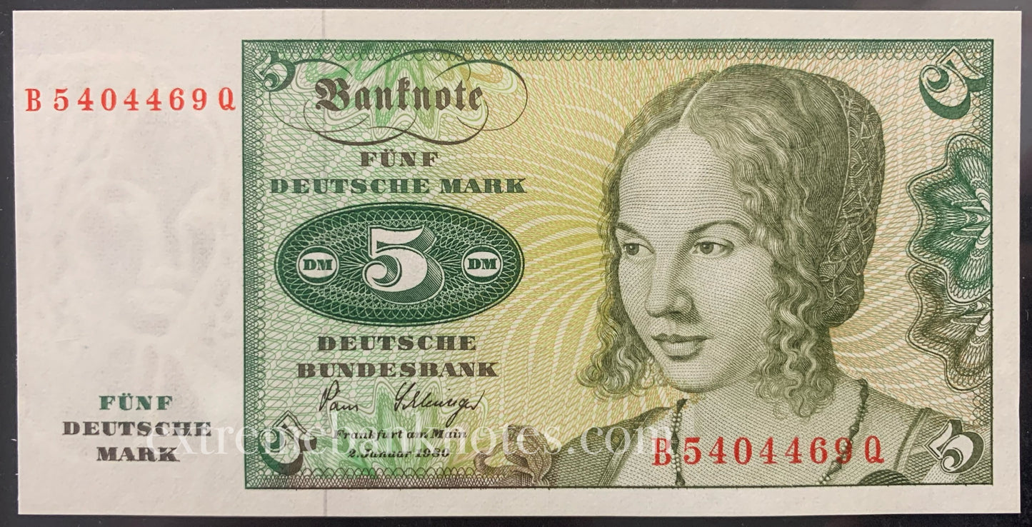 Germany 5 Mark 1980 P-30b UNC consecutive pair