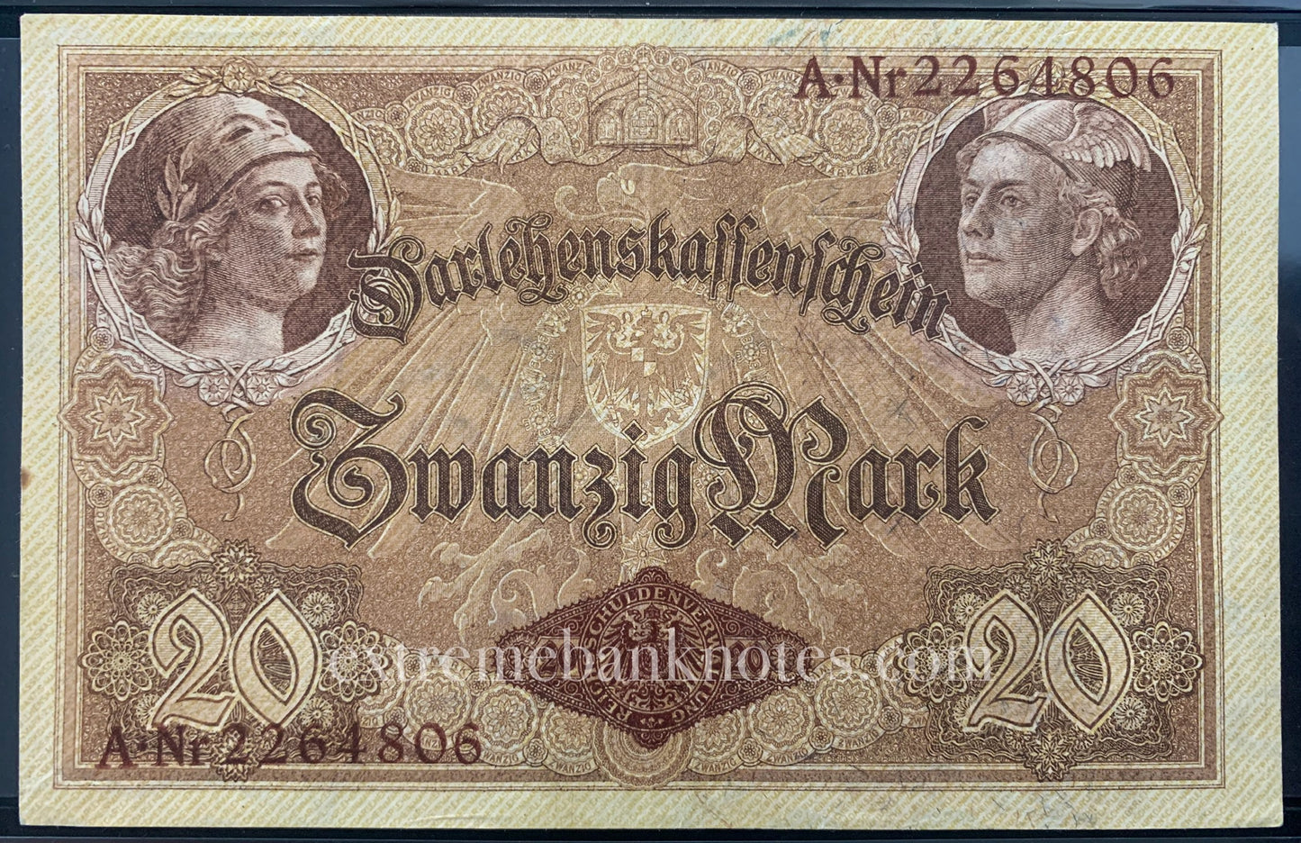 Germany Darlehenskassenschein 20 Mark 1914 P-48b XF