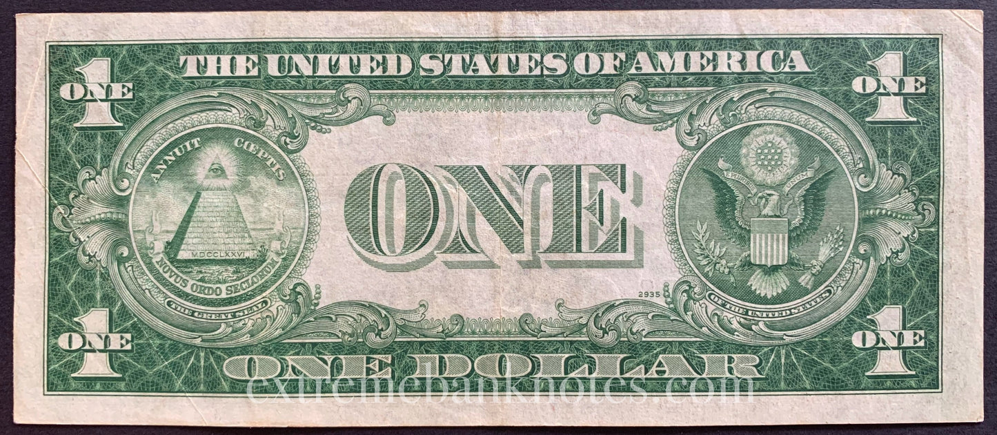 USA Silver Certificate 1 Dollar 1935 A P-416AY VF yellow seal