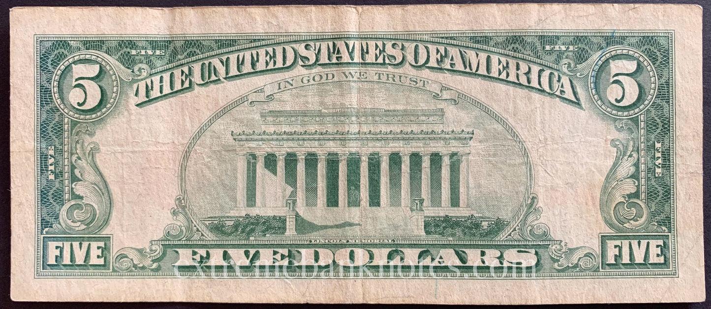 USA 5 Dollars 1963 P-383 VF