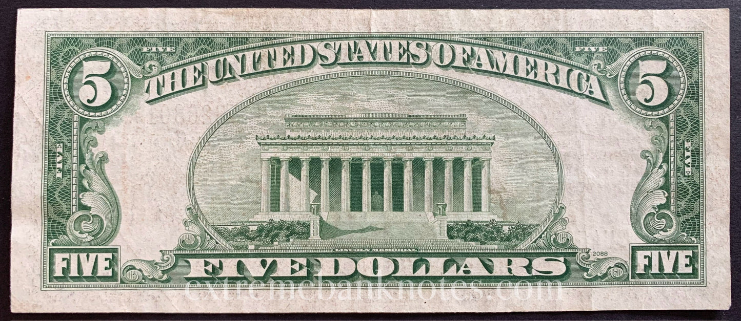 USA Silver Certificate 5 Dollars 1934 D P-414A VF