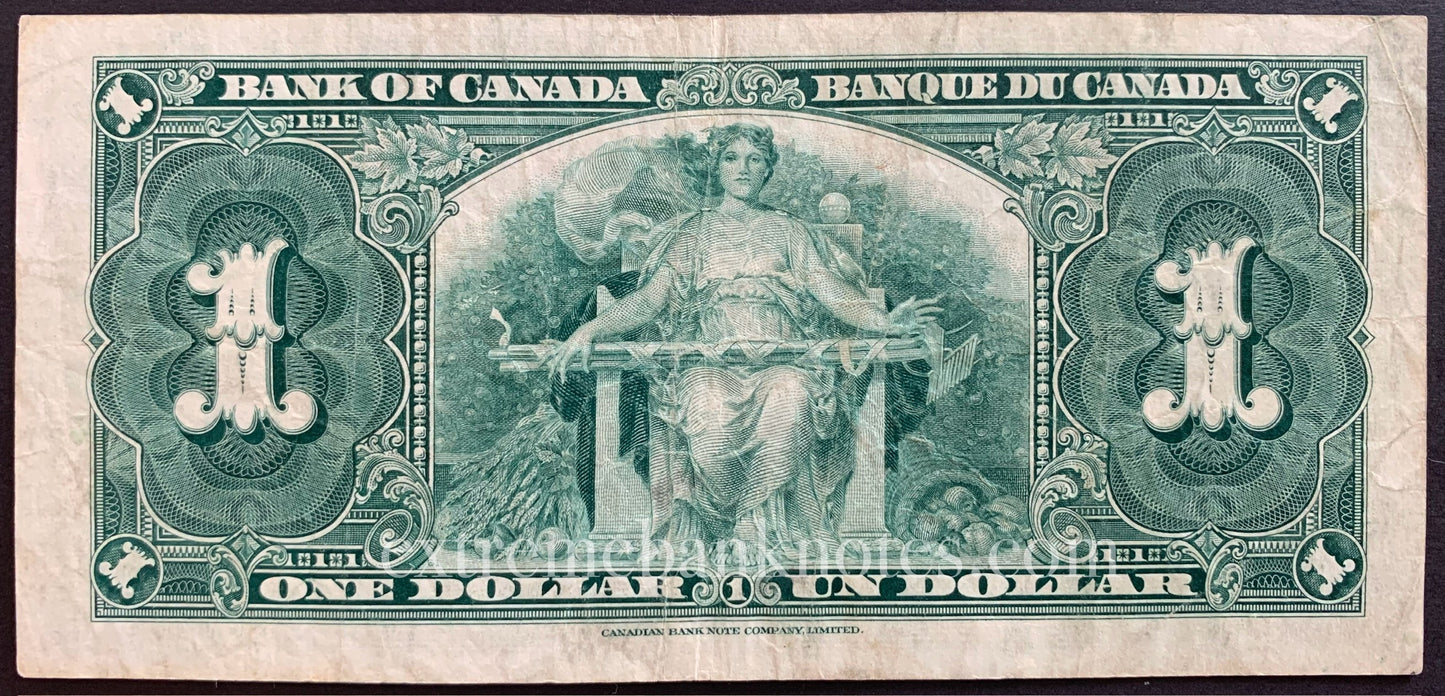 Canada 1 Dollar 1937 P-58e VF